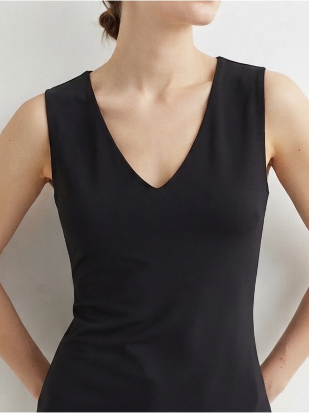 H&M Basic Black V-Neck Sleeveless Women’s Top Size XL